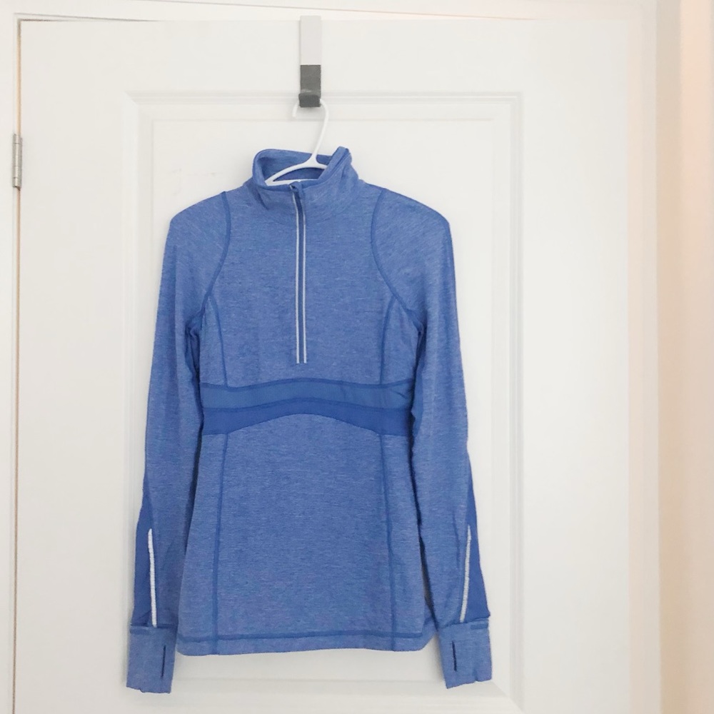 Lululemon Bright Blue 3/4 Zip Pullover.